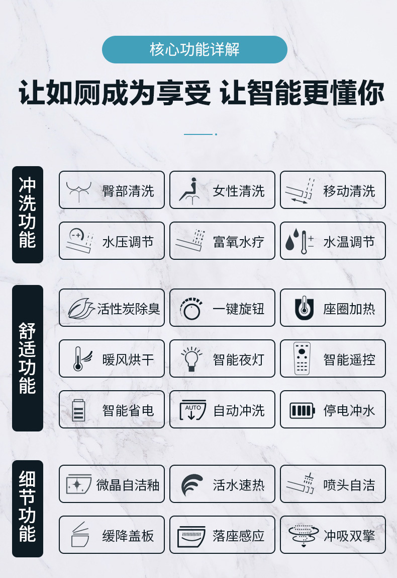 箭牌卫浴arrow智能马桶虹吸式家用坐便器一键旋钮用户记忆双重过滤活