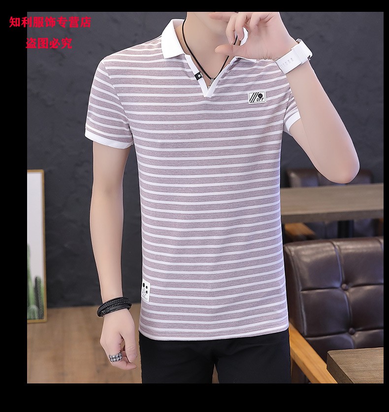 富贵鸟(fuguiniao)男士短袖t恤潮流夏季2021新款潮牌男装翻领polo衫