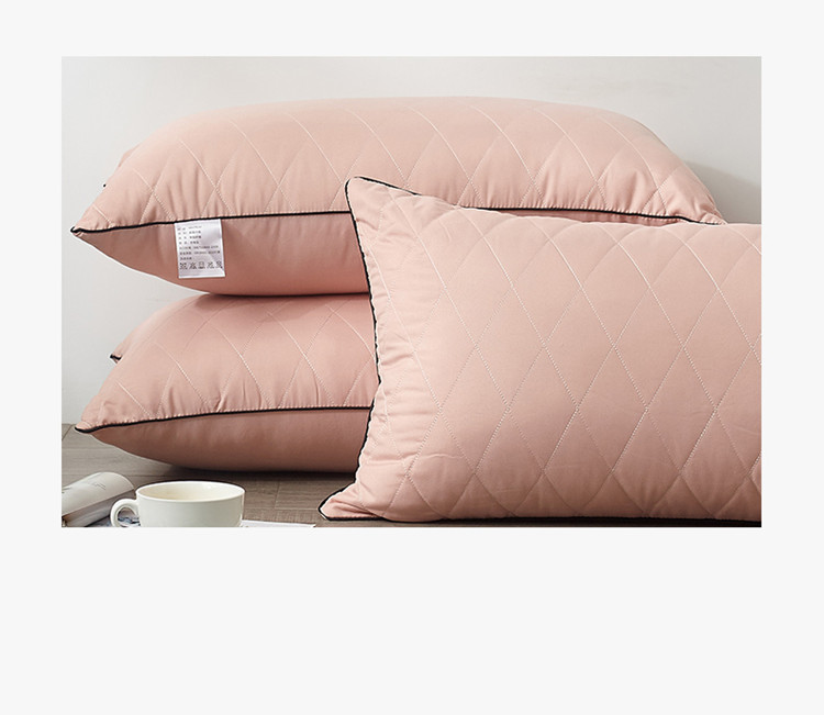 超级新品 金蒙缘 磨毛绗缝枕头 舒适枕芯 护颈椎 促睡眠 48*74cm 通用