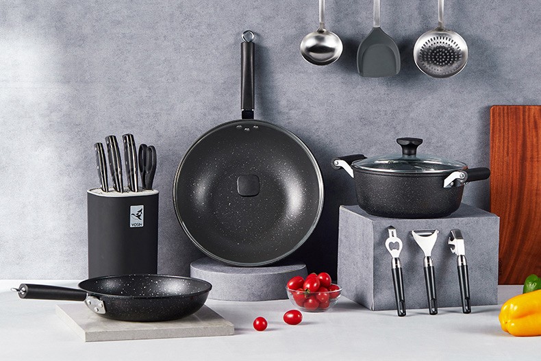 沃生obsidian黑曜石厨具十八件套