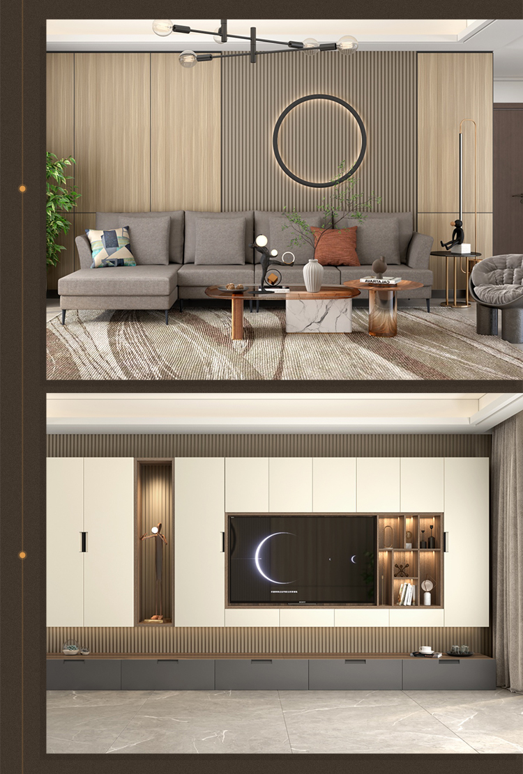 诗尼曼全屋定制轻奢衣柜迷你衣帽间整体家具厨房橱柜电视柜入户柜