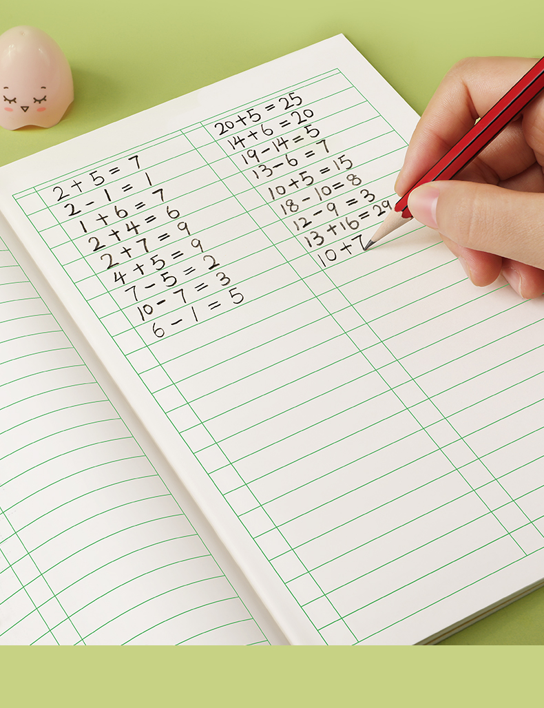 数学本小学生作文本语文算数标准统一算术方格生字田字一年级作业本三