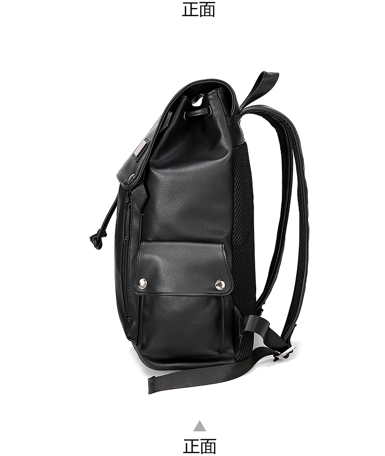 ck双肩包男商务休闲简约大容量背包时尚潮流书包电脑包真皮旅行包