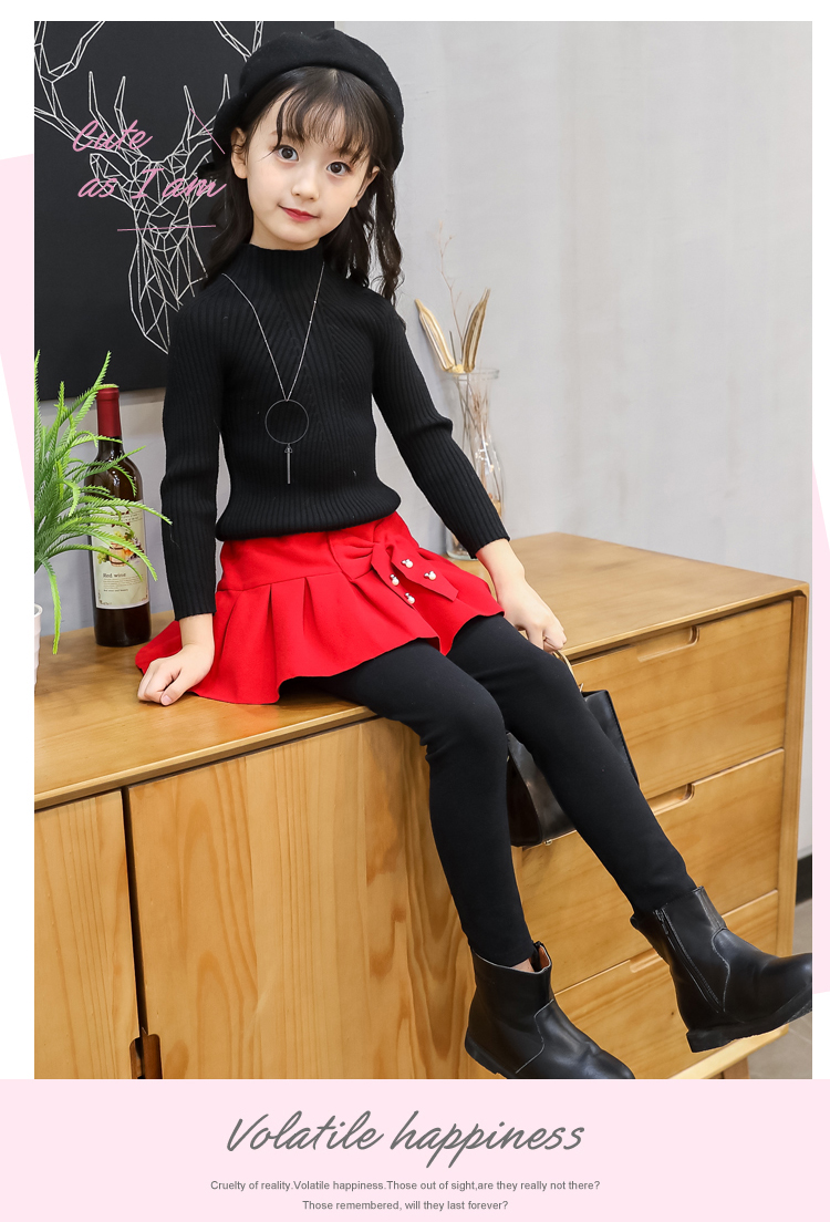 女童打底裤裙加绒加厚童装2020秋冬季新款儿童裙裤女孩外穿裤子潮