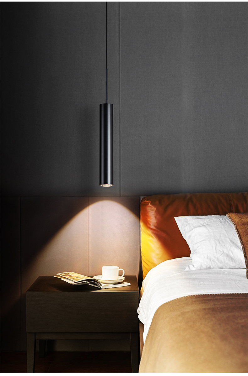 新特丽吊灯 新特丽卧室床头吊灯简约现代灯具创意线条灯床头灯节能led