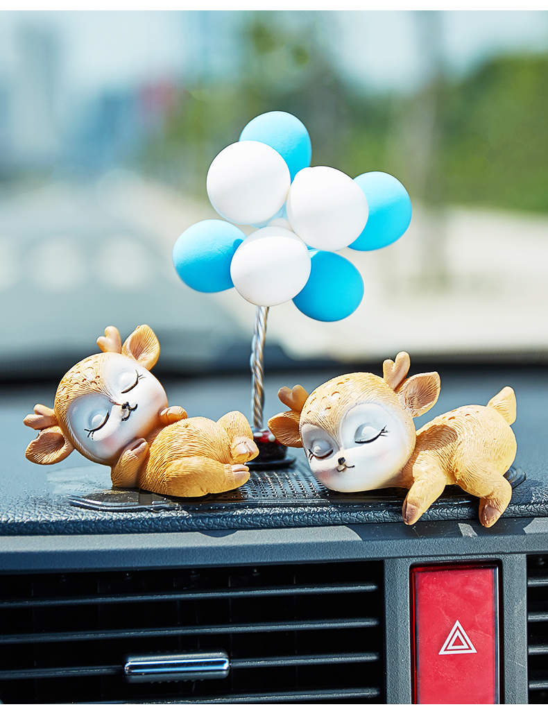 北欧ins风可爱鹿宝宝小摆件汽车电视柜办公桌客厅创意家居装饰品静思