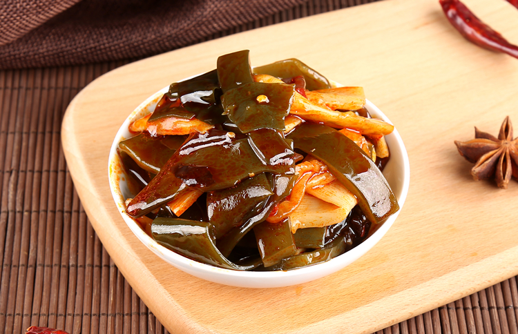 香辣海带嫩竹笋片山珍海味红油酱菜咸菜下饭菜即食凉拌菜500g