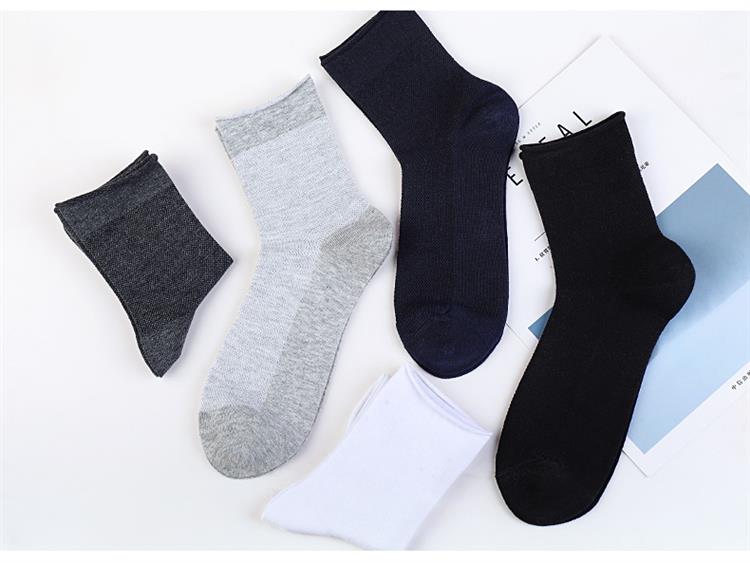 松口袜子男士纯棉春秋款宽口中老年人宽松全棉袜老人春夏季薄