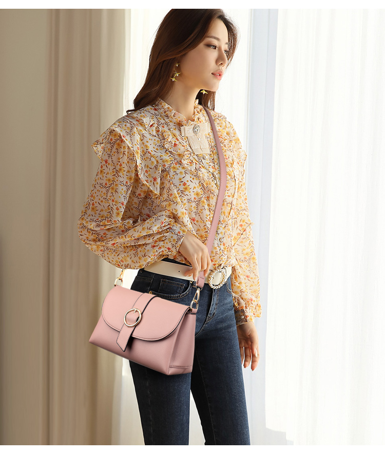 小亚天 真皮包包女2020新款时尚中年女士手拎包百搭软皮单肩斜跨女包