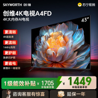 创维电视43A4FD 43英寸电视机 一级能效 液晶游戏智能高清 防蓝光护眼平板全面屏 A4F升级款