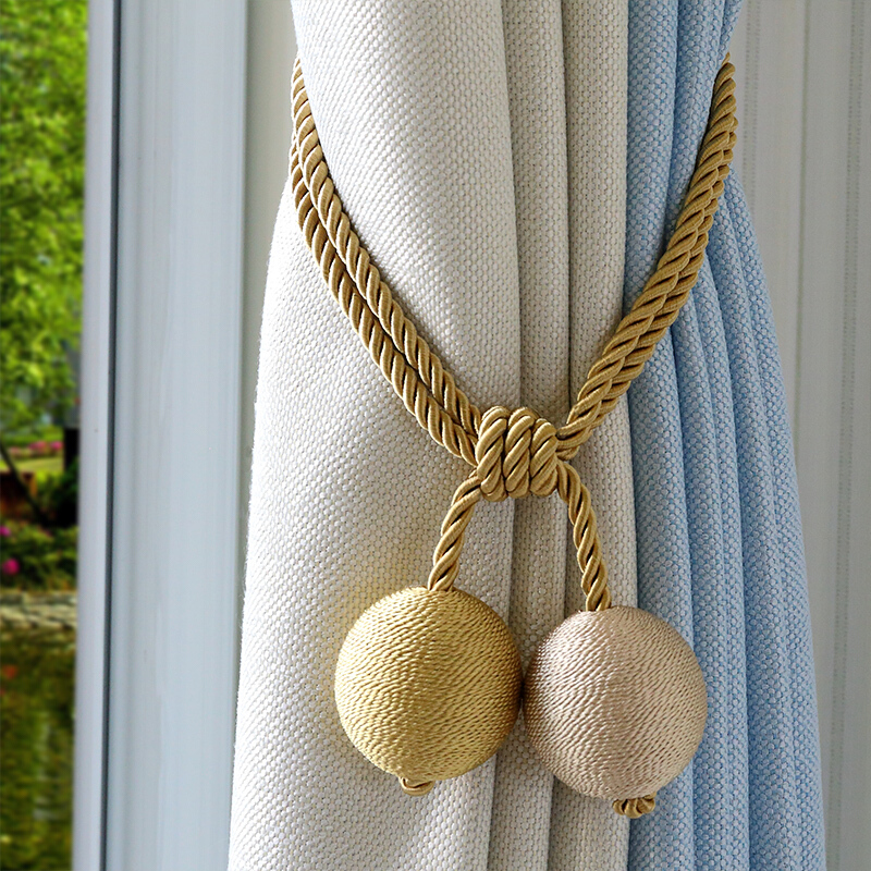 窗帘绑带简约现代窗帘挂球挂钩绑绳绑窗帘的绑带窗帘扣