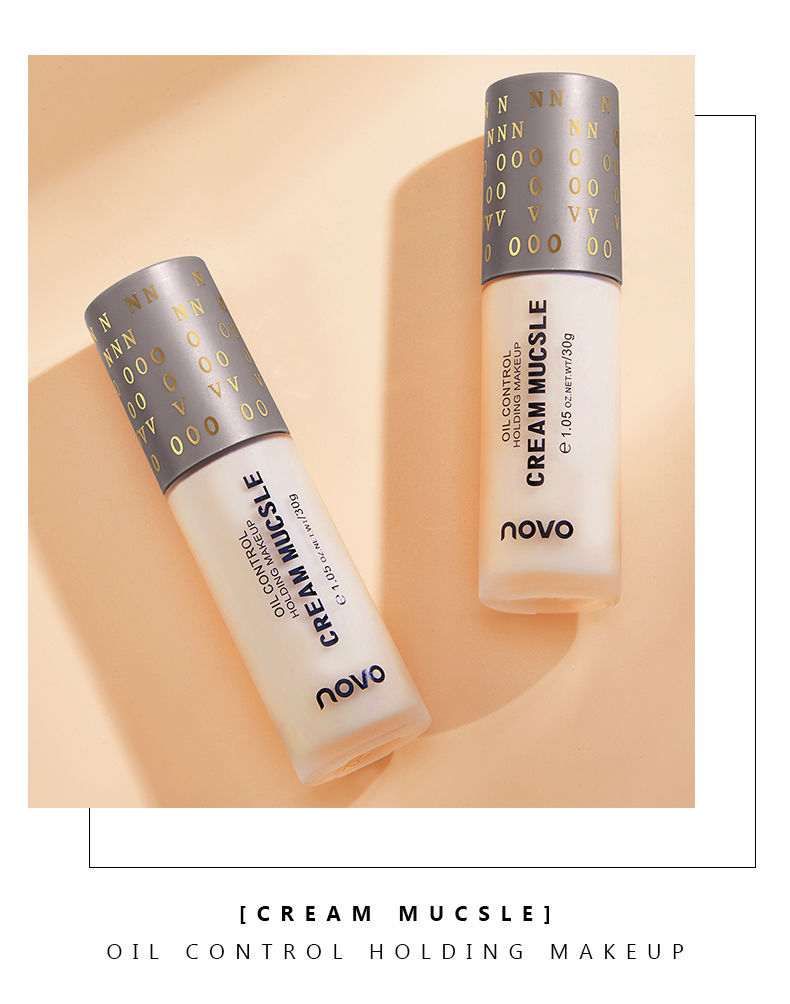 novo粉底液遮瑕补水保湿控油防水不卡粉持久不易脱妆bb霜学生平价01瓷