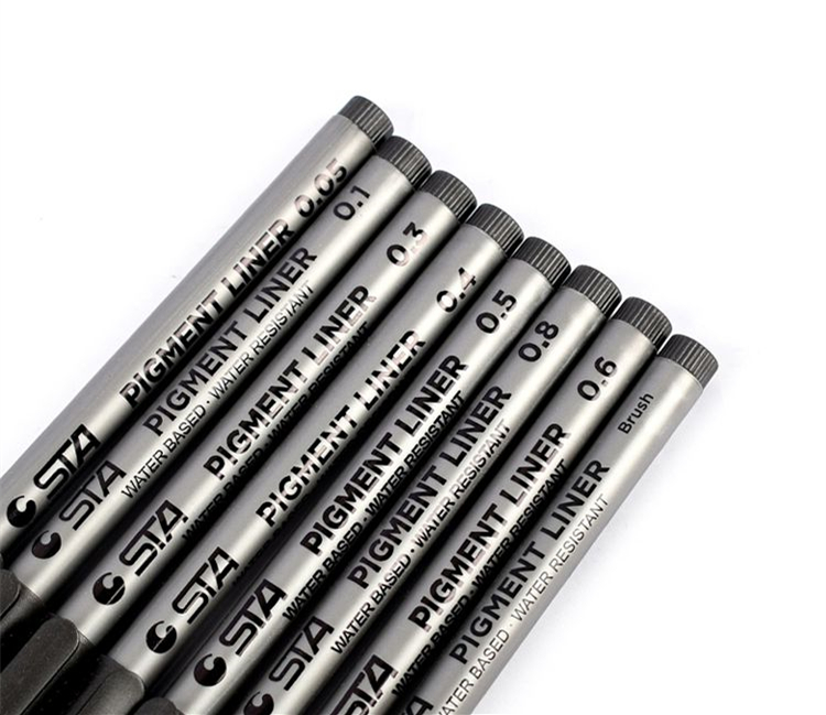 喻娄8050防水学生手绘设计漫画专用绘画笔勾边勾线笔描边笔草图笔中性