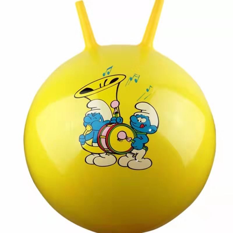 《卡通羊角球加厚防爆儿童感统训练球跳跳球瑜伽球手柄球成人充气球