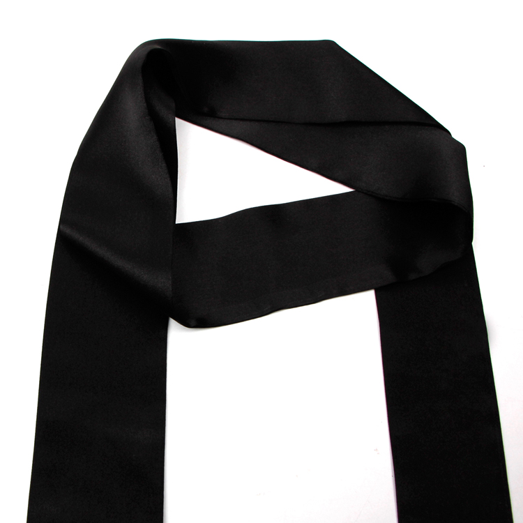超级新品 黑色雪纺长条窄带子飘带衬衣领子职业搭配丝巾围巾腰带发带