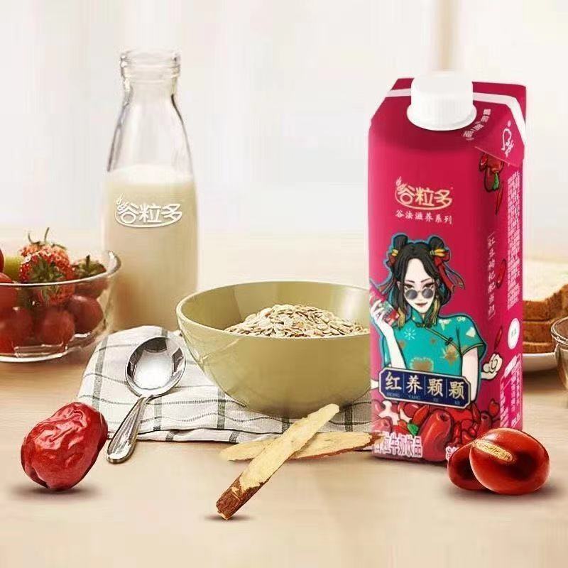 1月份伊利谷粒多红养颗颗红豆牛奶210g12支装