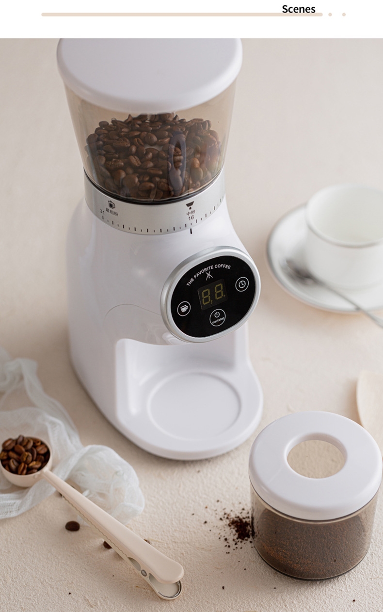 咖啡电动磨豆机咖啡豆研磨机米魁家用商用粉碎机控量意式手冲磨粉器