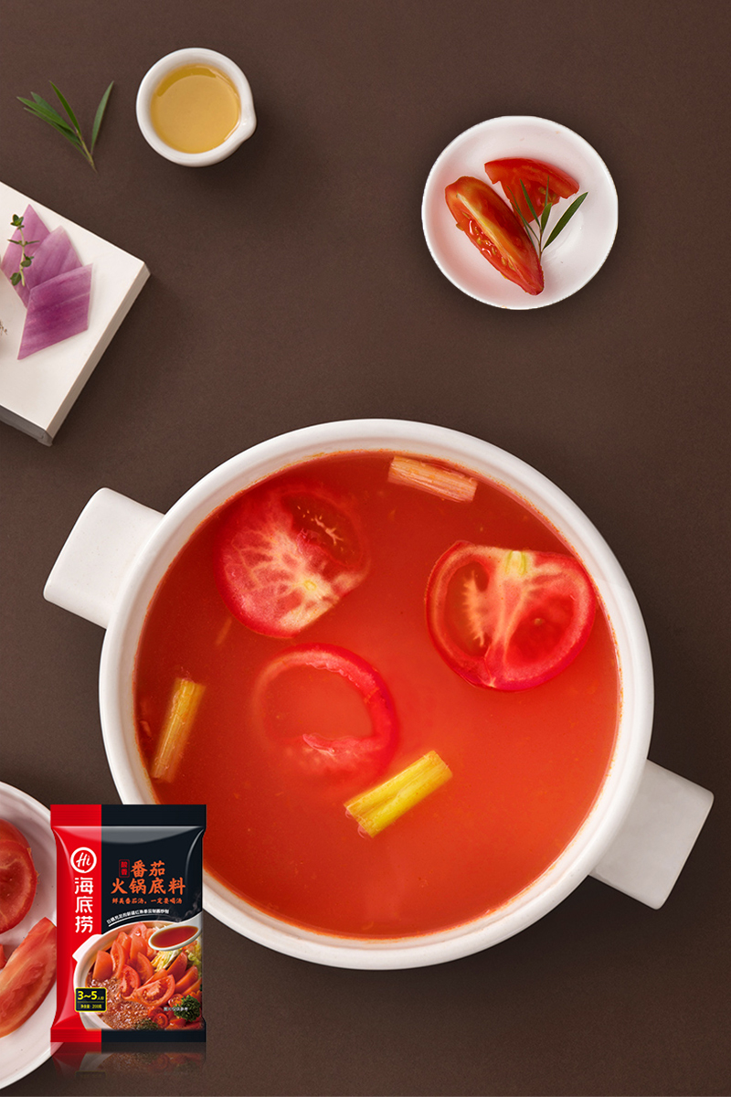 海底捞番茄火锅底料200gx3袋番茄汤火锅料底料酱家用网红不辣番茄小