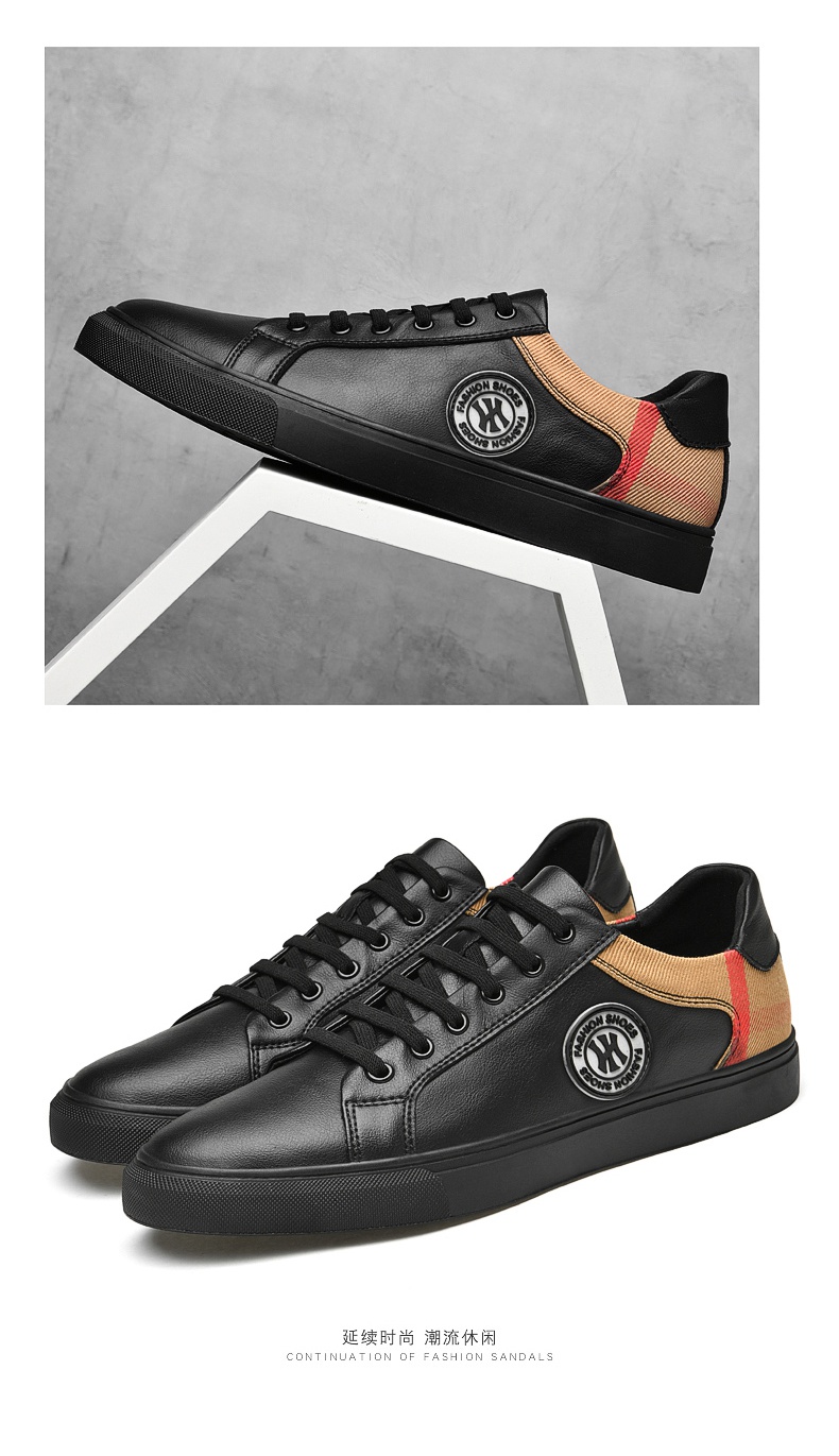 姿佳奥伦男鞋2021春季新款真皮男士休闲鞋韩版潮流百搭一脚蹬板鞋男