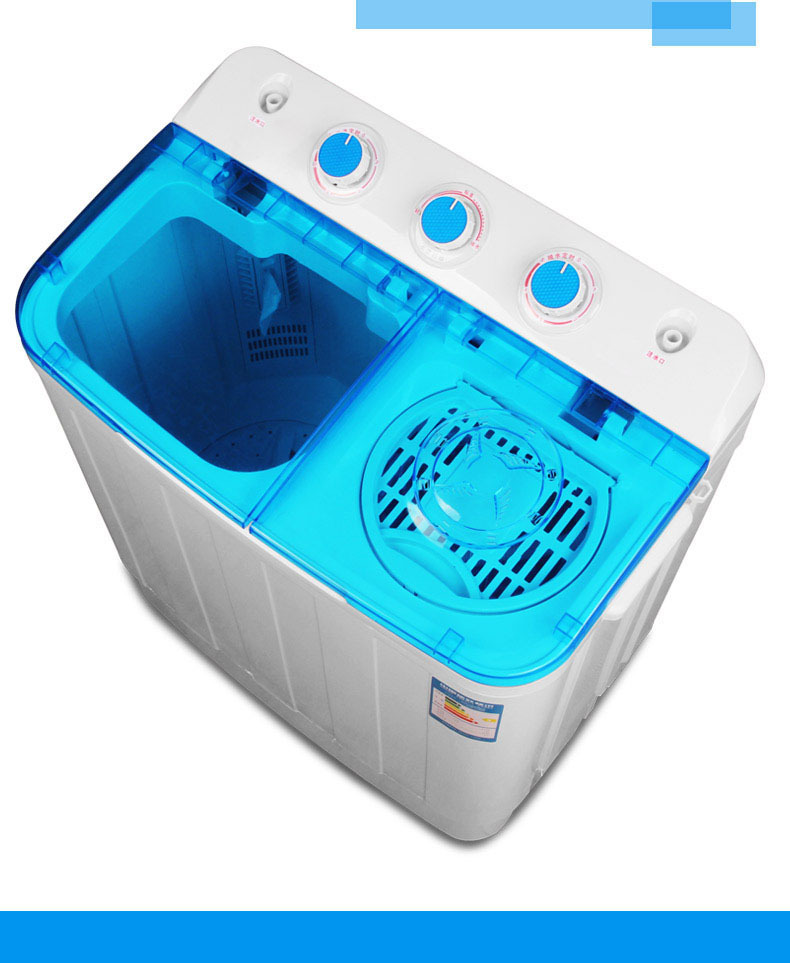 双桶双筒双杠60kg容量半自动洗衣机洗脱两用
