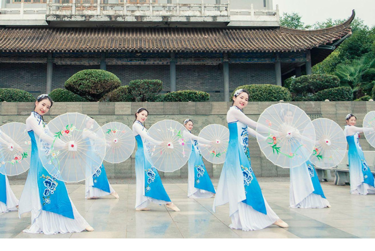 傣族透明工艺道具油纸伞成人幼儿童节舞台演出跳舞蹈走秀古典花伞feng