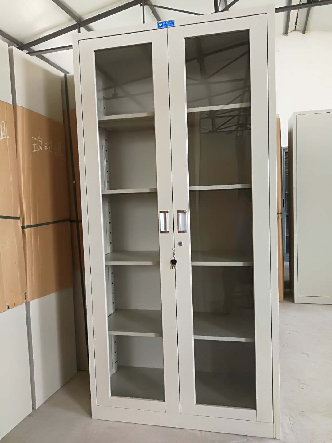 钻石文件柜/更衣柜zld-b2 一节玻璃对开门柜办公柜【价格 图片 品牌