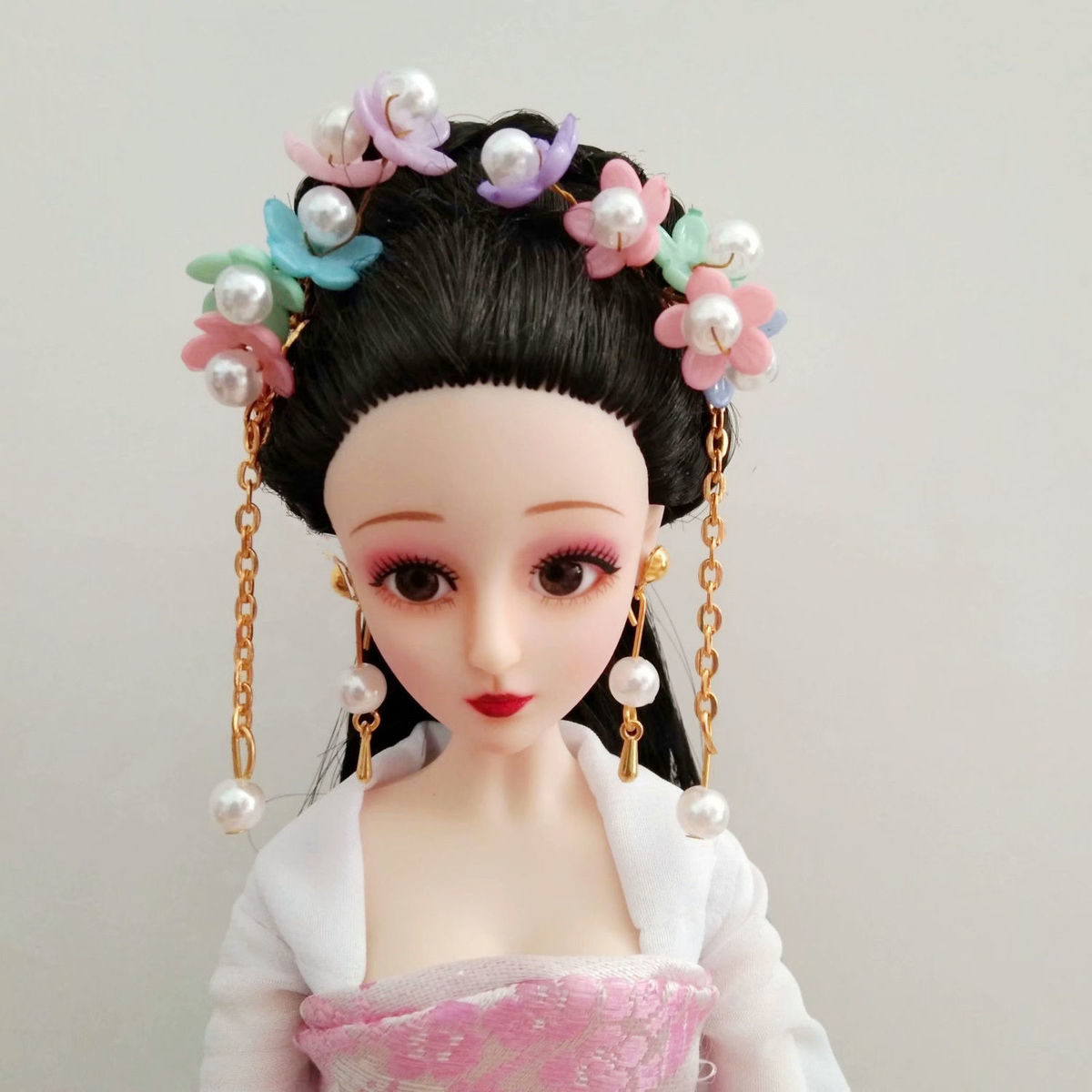 《古装芭比娃娃头饰娃娃古装首饰发饰饰品凤冠发簪心怡可儿古风配饰