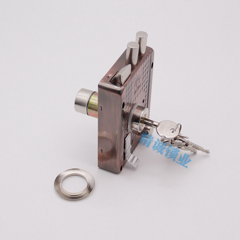 《9219连体锁老式简易锁防盗门锁大门锁外装门锁地下室储藏间门锁 通