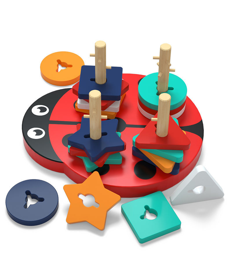 蒙氏早教婴儿童积木拼装玩具1男孩2岁半3拼图益智力开发4宝宝动脑益智