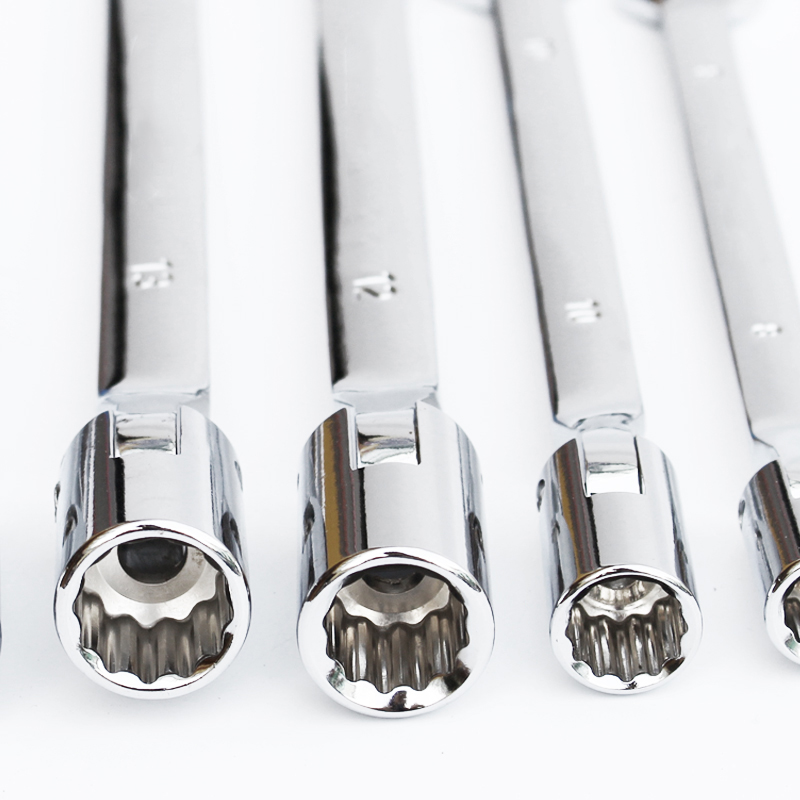 全抛光单头角度套筒开口扳手单头活动套筒两用扳手13mm66071把