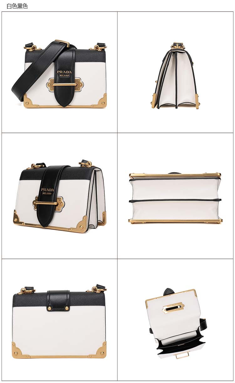 prada普拉达女士cahier系列牛皮单肩斜挎包小方包1bd0452bb0