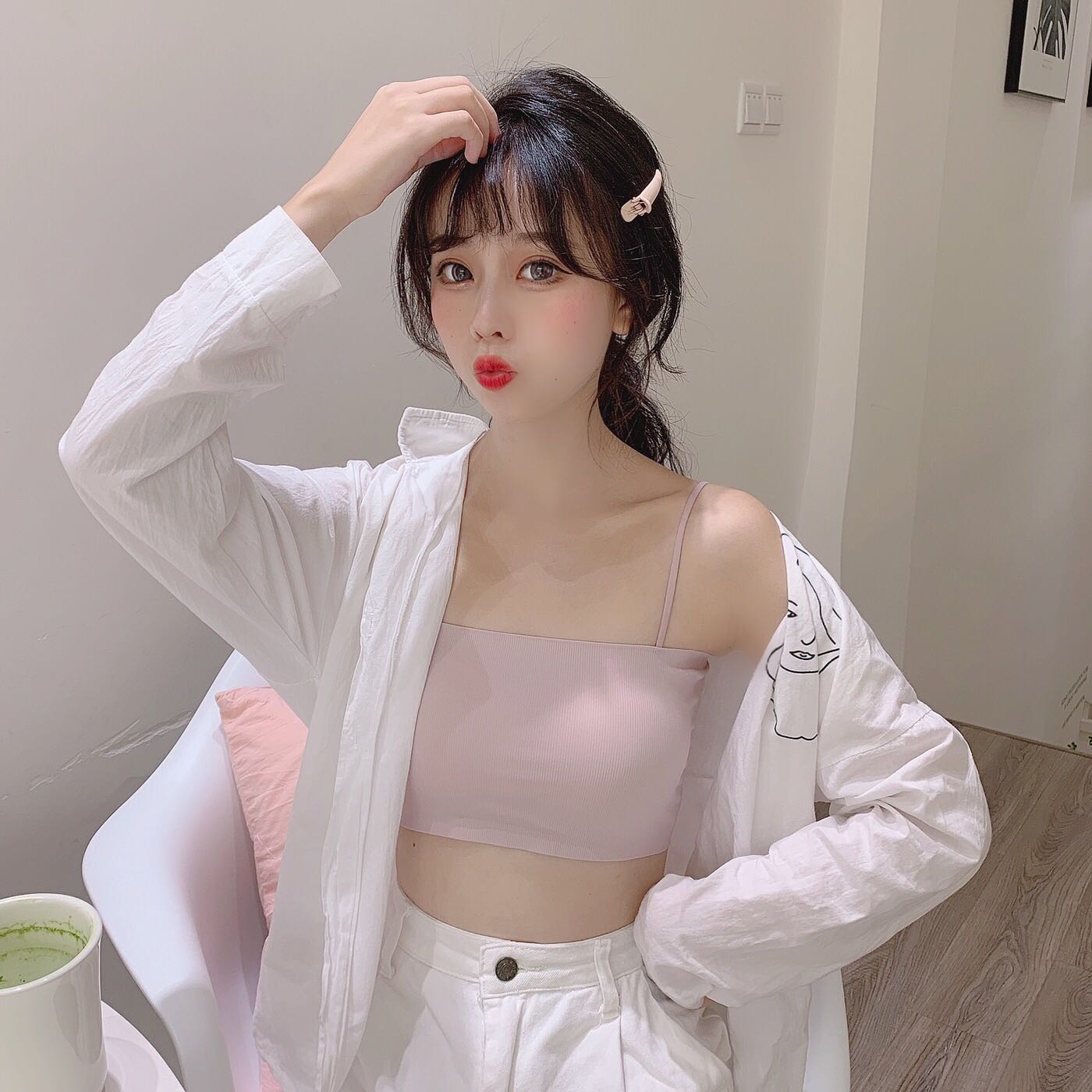 抹胸上衣露肩女外穿小背心黑色短款防走光内搭裹胸打底衫吊带内衣费琳