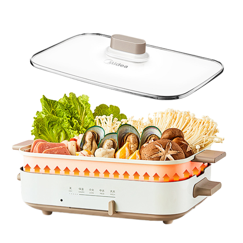 美的(midea)多功能料理锅mc-dy3020power101 多功能锅料理锅烧烤锅电
