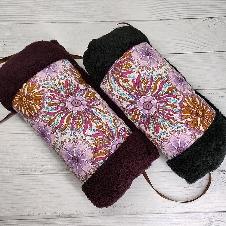 《乌镇蓝印花布 东北大花手捂子怀旧老款暖手筒 保暖手套午睡枕插手