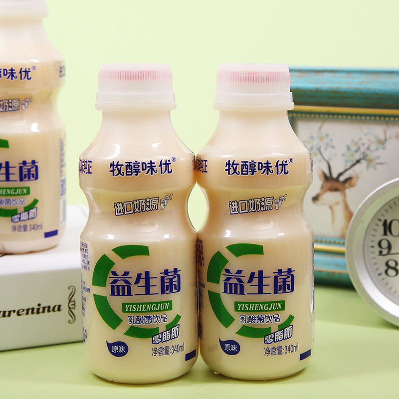 10月工厂直销牧醇味优益生菌乳酸菌饮料儿童牛奶饮品340ml整箱