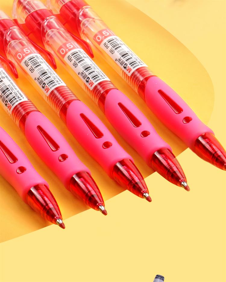 文具按动式中性笔0.