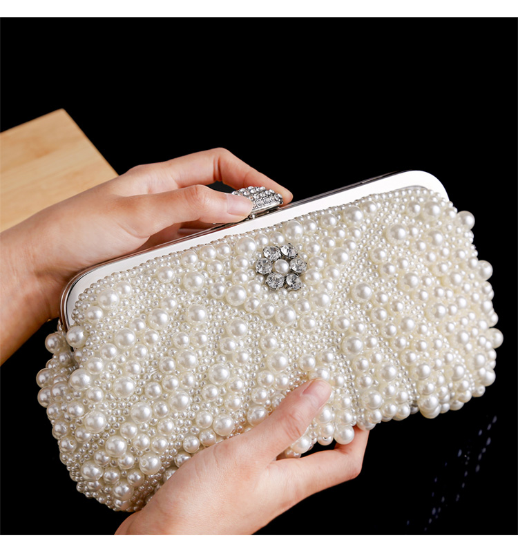 百搭晚宴小包珍珠手包女宴会名媛优雅搭配晚礼服的手拿包旗袍包包