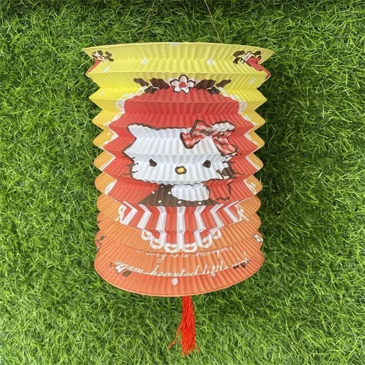 kt猫纸风琴灯笼随机1个装hellokitty灯笼投影卡通kt猫可爱中秋女孩