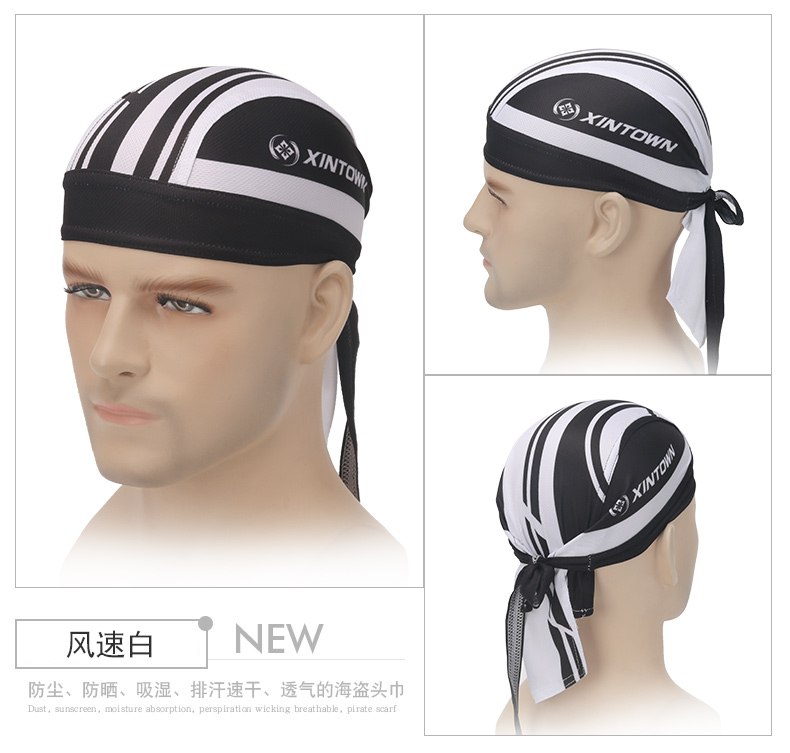 街舞魔术运动头巾男士海盗帽防晒健身韩版潮吸汗带机车户外嘻哈免运费