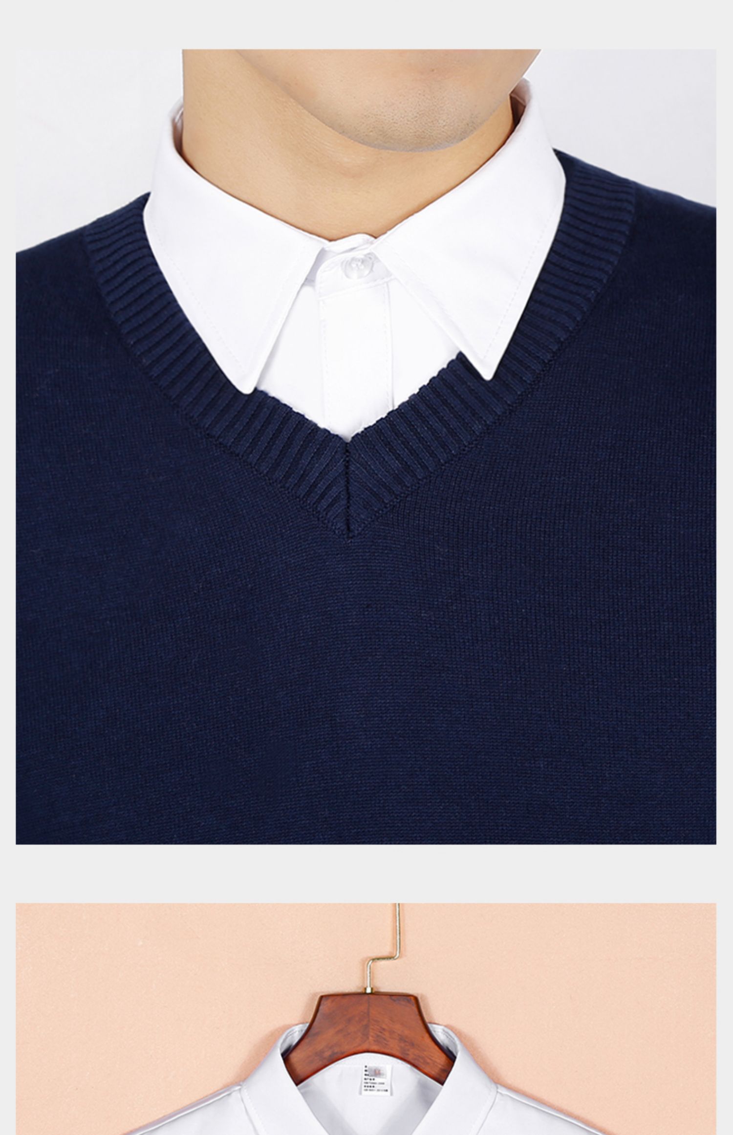 聚范男士假领衬衫领冬男款职业假衬衣领通勤百搭白色衬衫假领衬衣领子