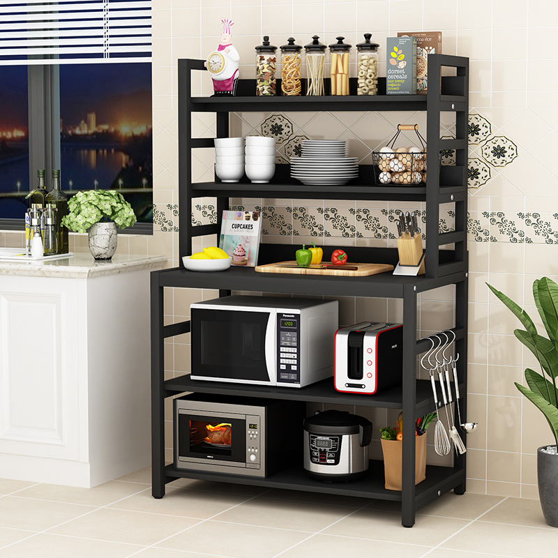 厨房菜柜置物架家用多层微波炉烤箱架子落地式储物桌切菜台收纳架