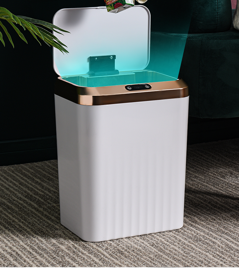 智能垃圾桶家用全自动感应厕所卫生间带盖大容量厨房卧室客厅电动