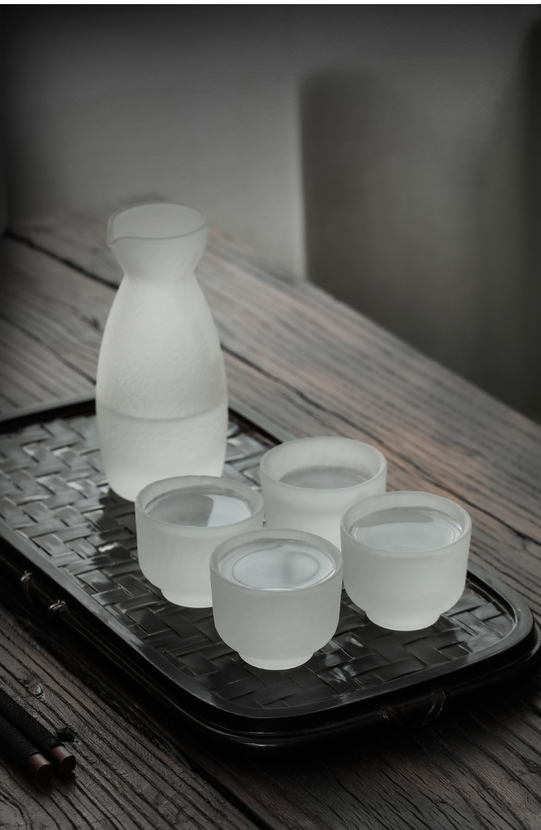 白酒分酒器小酒杯磨砂玻璃酒具日本清酒杯子分酒壶