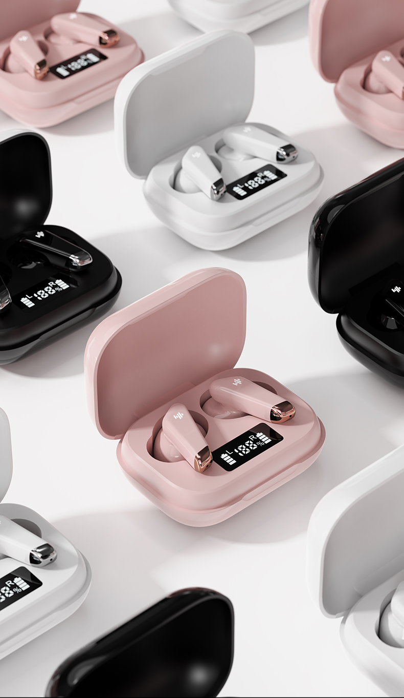 森麦真无线蓝牙耳机双半入耳式隐形通用华为苹果小米安卓男女生款