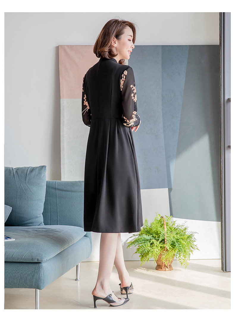 香颜品牌秋装洋气连衣裙高贵2021早秋新款女气质裙子过膝