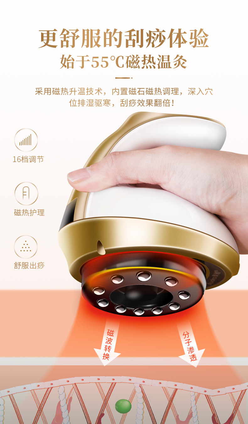 奥雅电动刮痧仪器拔罐经络疏通仪淋巴吸痧按摩器家用电动