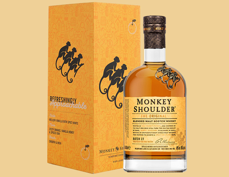 宝树行三只猴子700ml调和纯麦苏格兰威士忌原装进口洋酒有盒