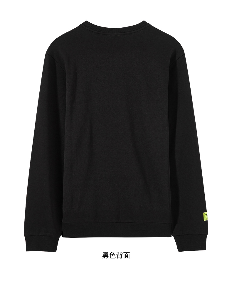 21秋季2019新款男装黑色上衣涂鸦印花卫衣圆领秋装