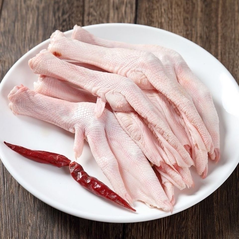 赛卡伊 [农家散养]特大鹅爪7-8个 /斤 新鲜速冻鹅掌 大号鹅脚 老鹅爪