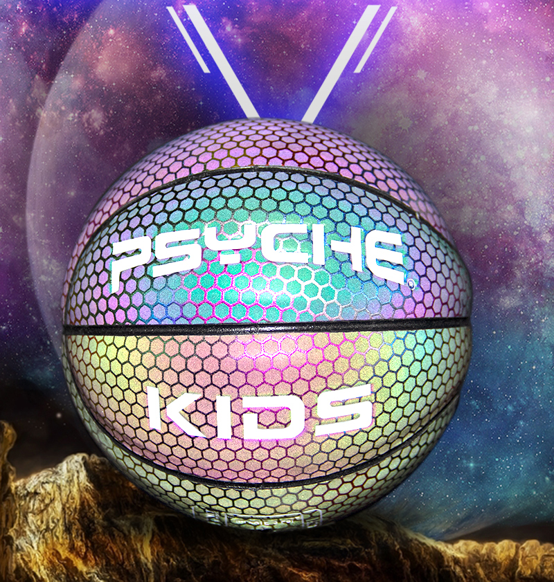 普赛克psyche正品耐磨1号7号pu休闲娱乐街头炫酷夜光发光反光篮球